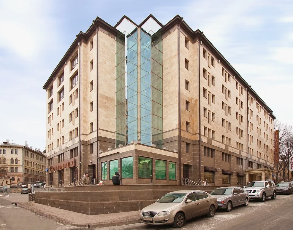 фасад дома, здание по адресу г Москва, Подколокольный пер, д 13/5 стр 1 